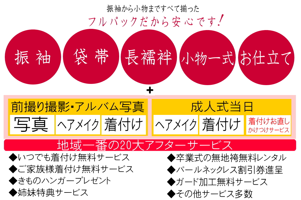 振袖ご購入パック 18万円~